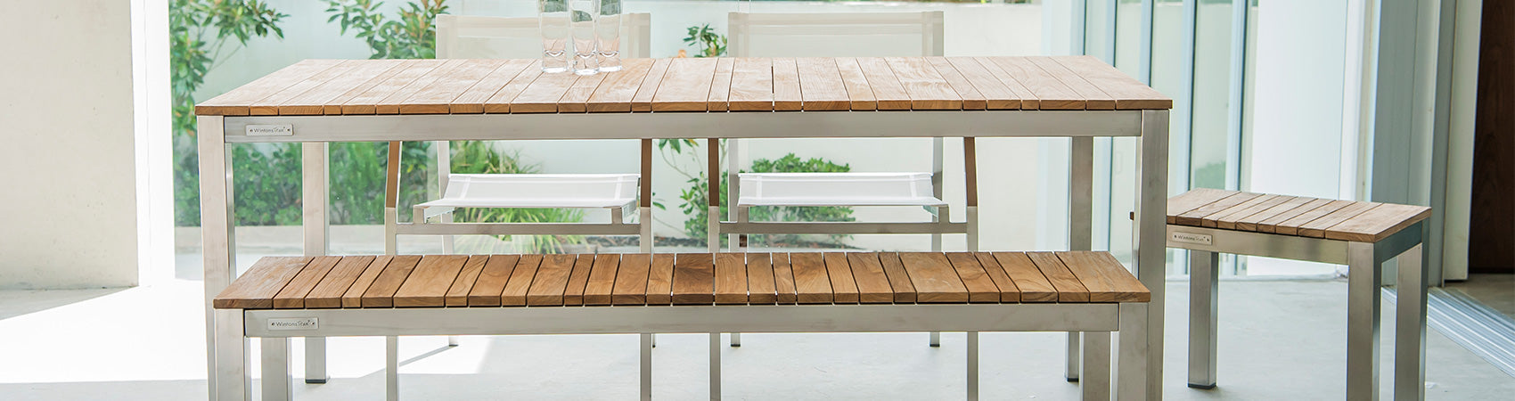 Outdoor Dining Bench and Stool