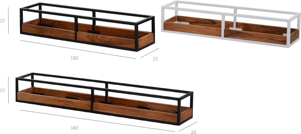Planter Alu Large - Teak