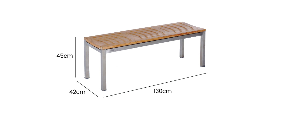Abacus SS Backless Bench 130