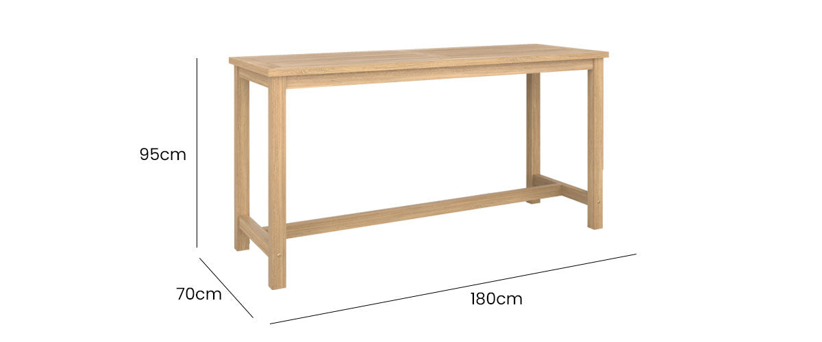 Duke Bar Table 180x70x95