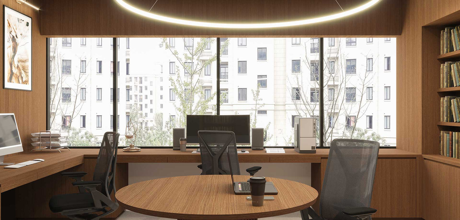 Bespoke Law Office Fitout with Walnut Veneer Panelling