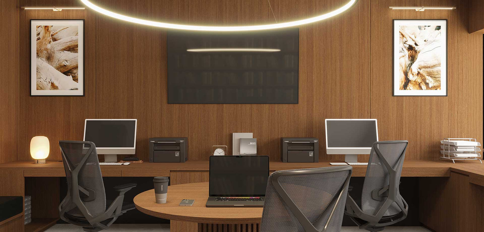 Bespoke Law Office Fitout with Walnut Veneer Panelling