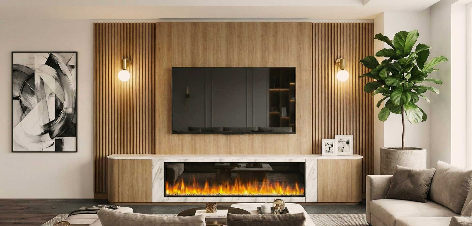 A Fireplace Wall Where Warmth Meets Refined Simplicity