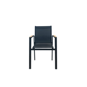 Oriva Alu Stacking Chair Black
