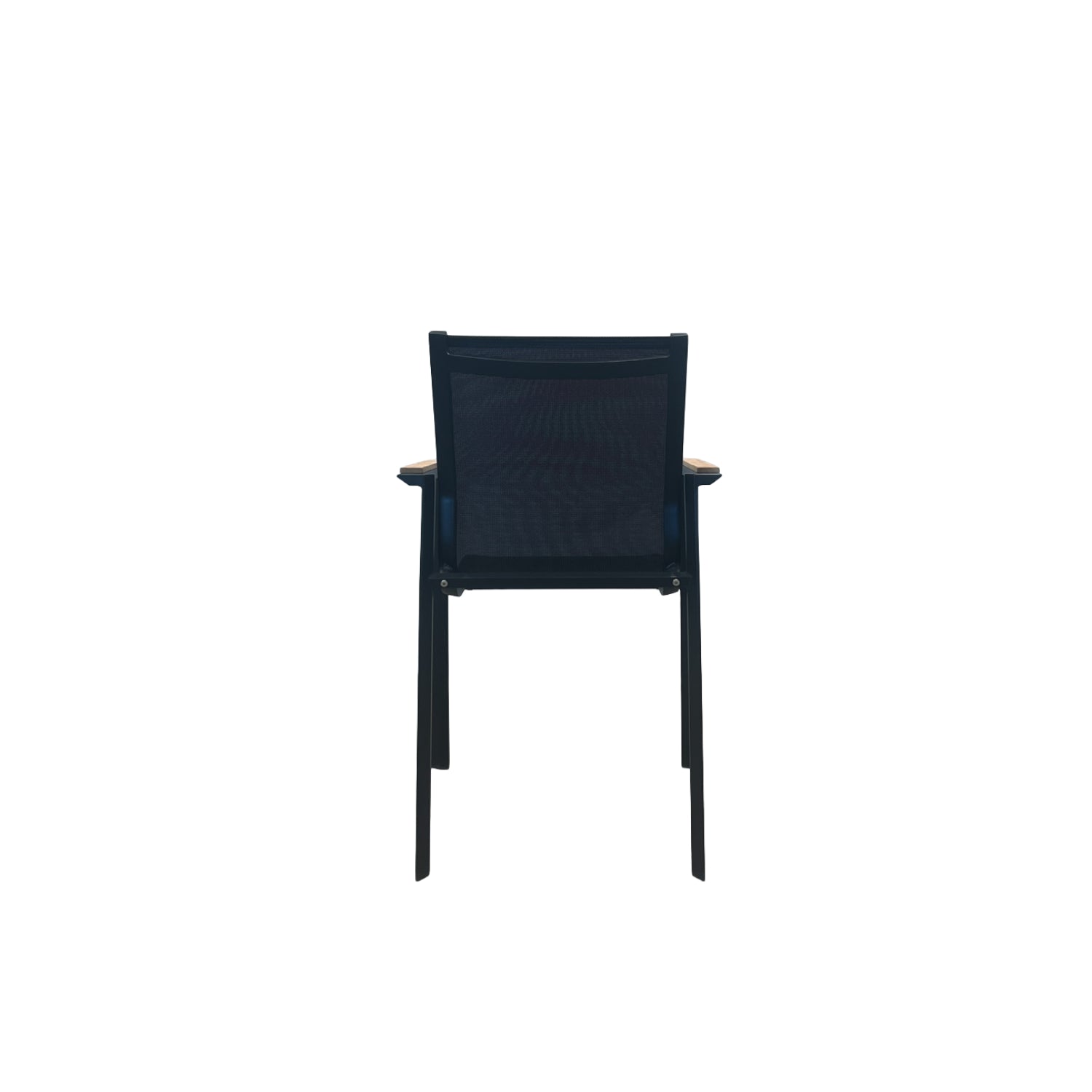 Oriva Alu Stacking Chair Black