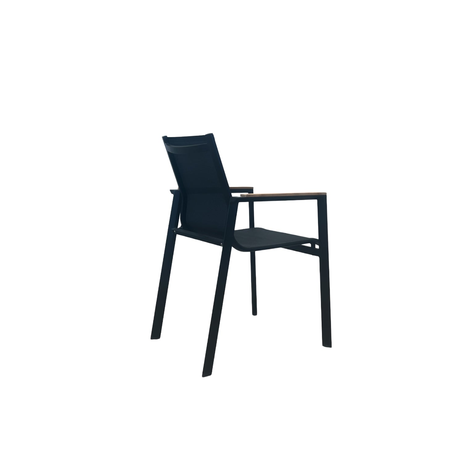 Oriva Alu Stacking Chair Black
