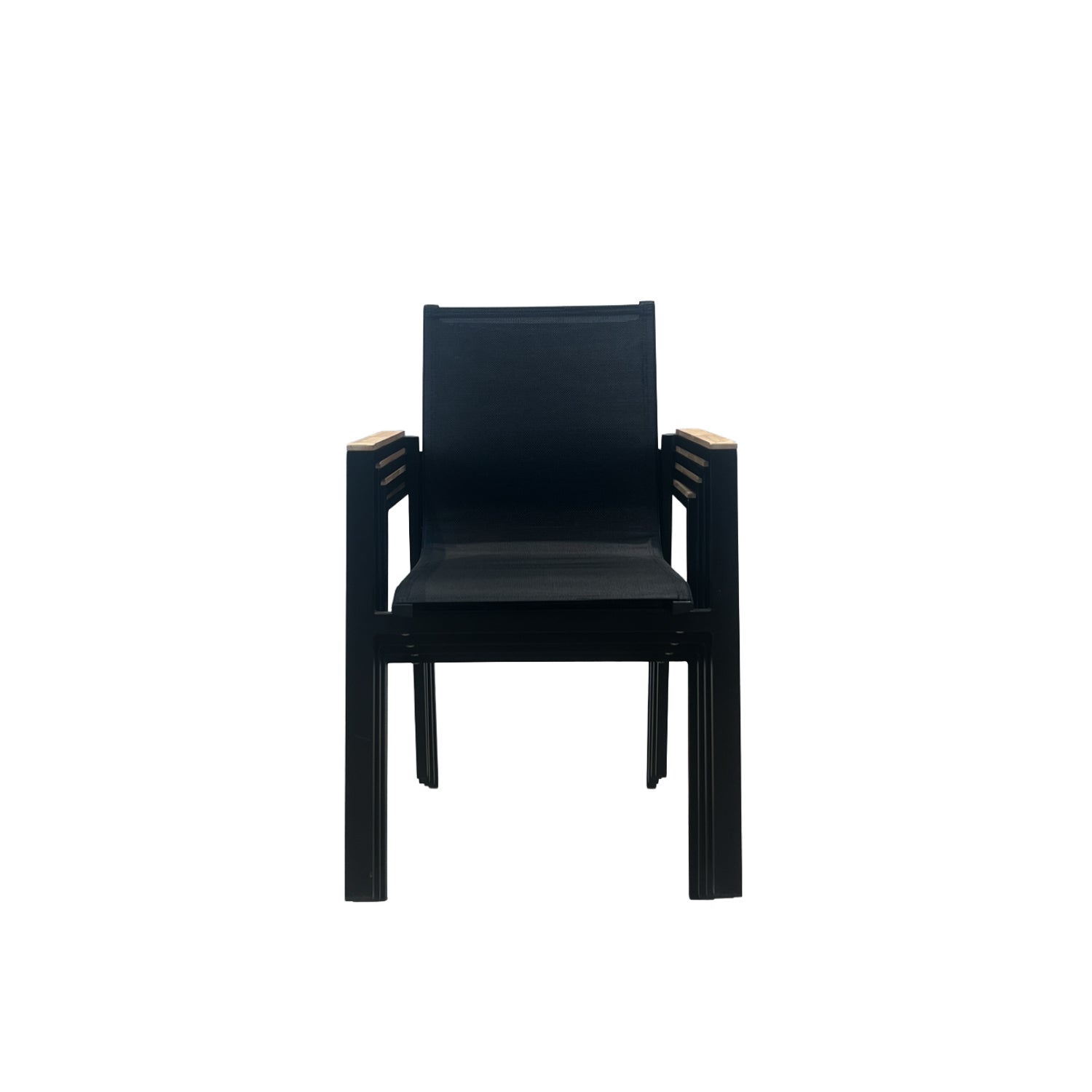Oriva Alu Stacking Chair Black
