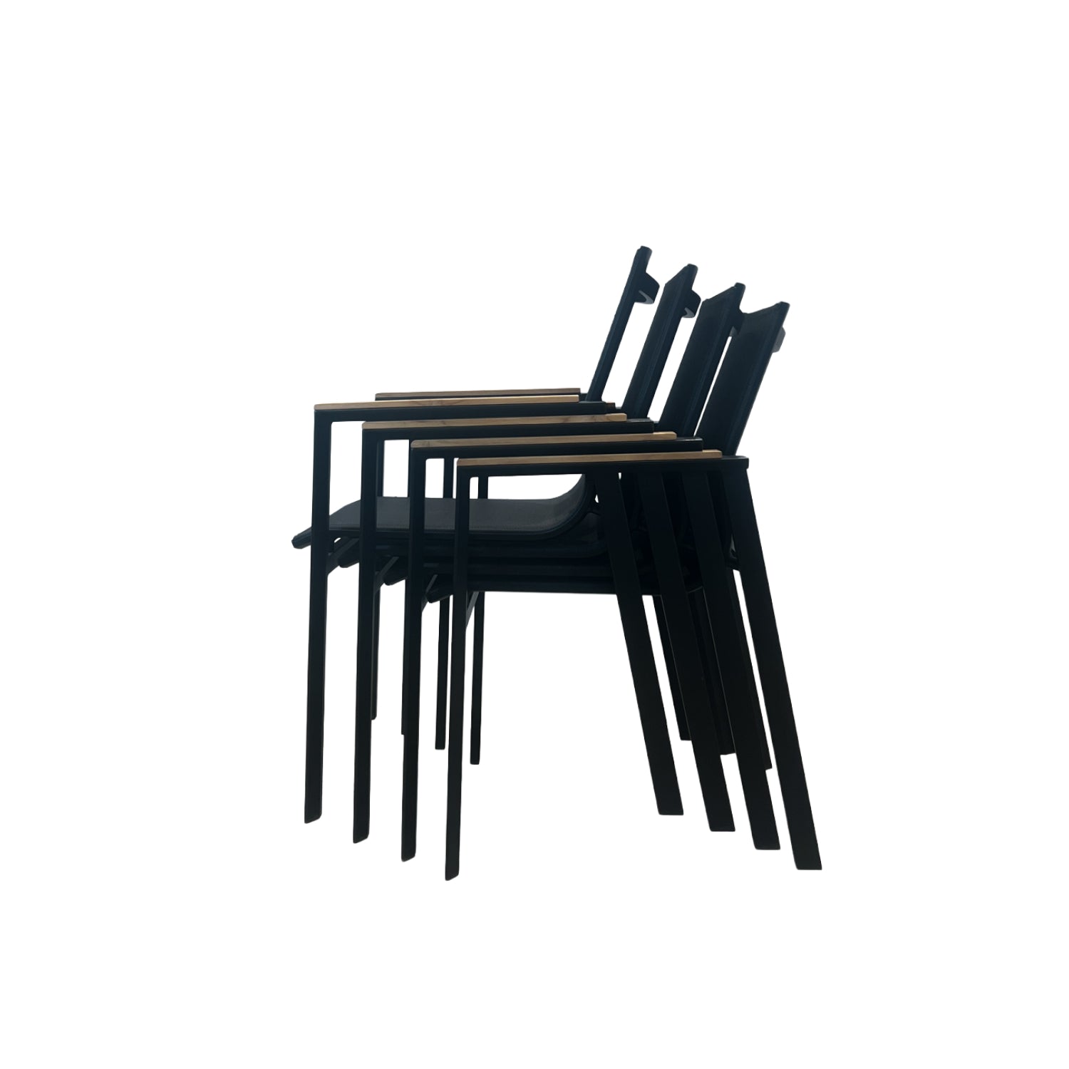 Oriva Alu Stacking Chair Black