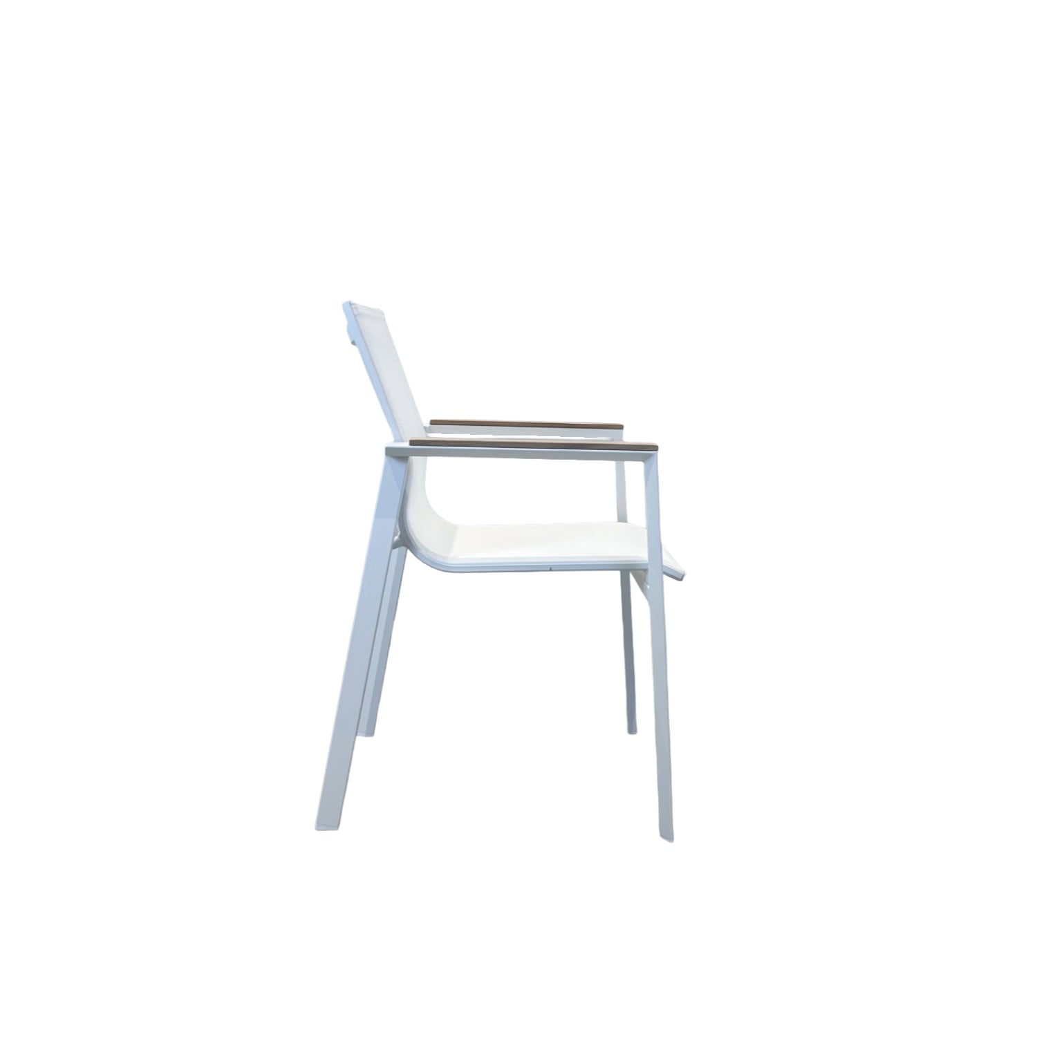Oriva Alu Stacking Chair White