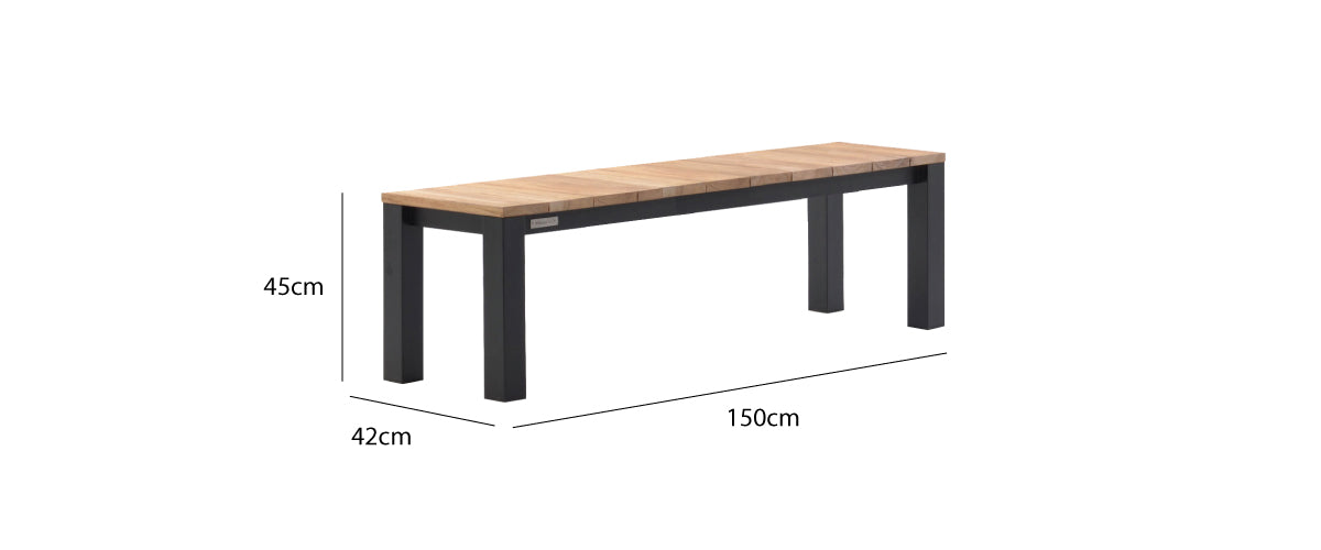 Piav Backless Bench 150