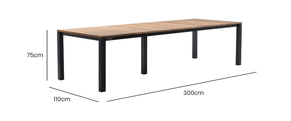 Piav Alu Outdoor Table 300x110