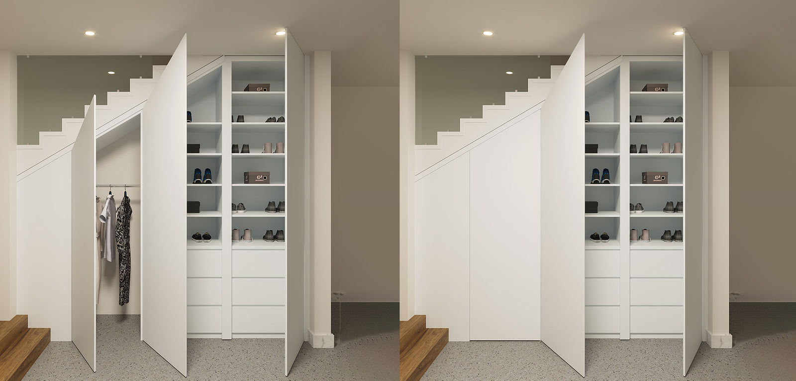 Under-Stair Custom Storage & Pantry Unit