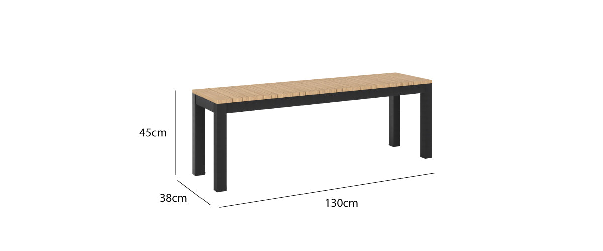 Tandem Alu Backless Bench 130