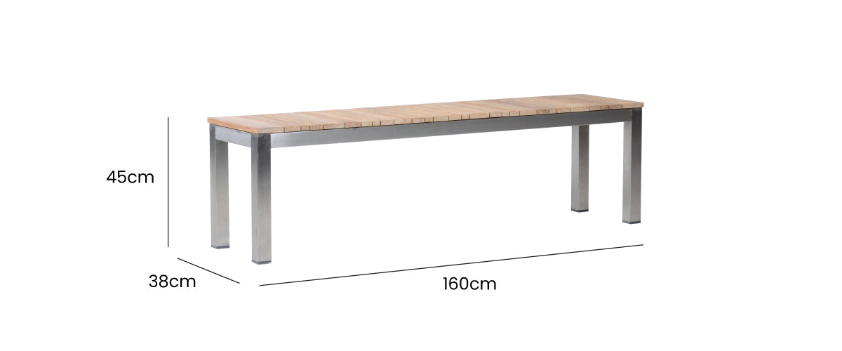 Tandem SS Backless Bench 160