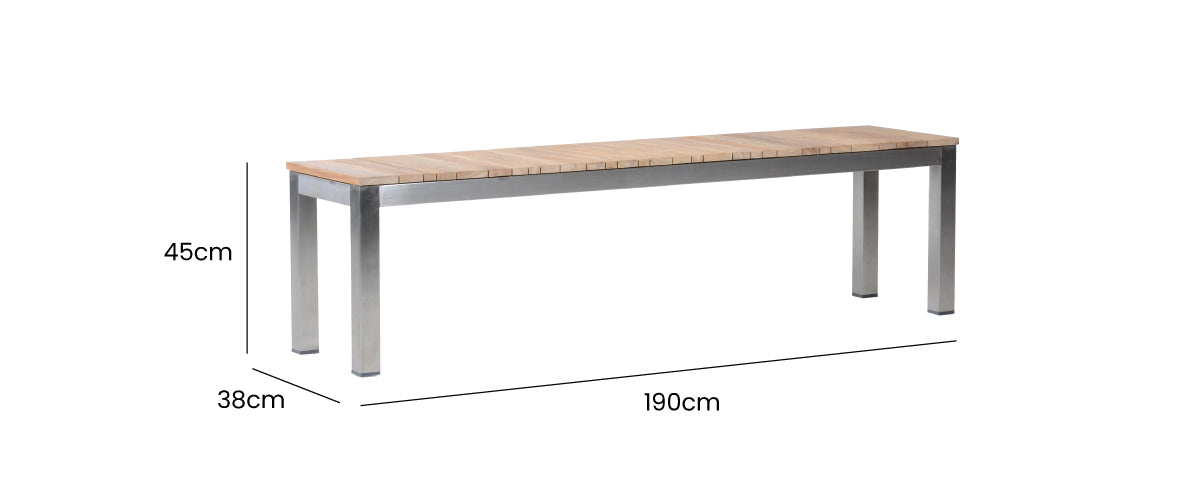 Tandem SS Backless Bench 190