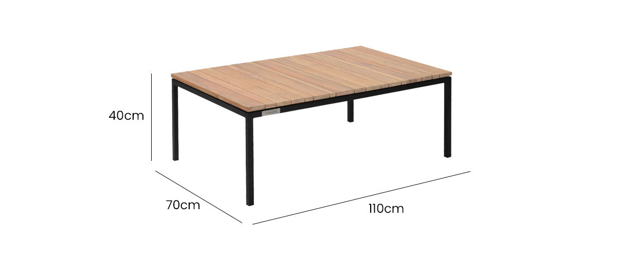 Tandem Alu Coffee Table 110x70