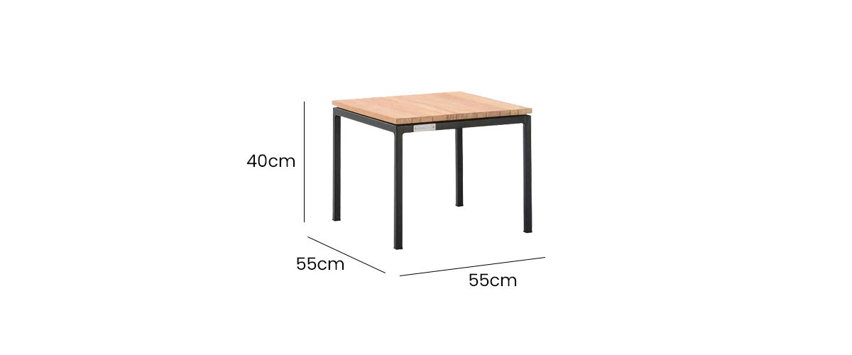 Tandem Alu Coffee Table 55x55