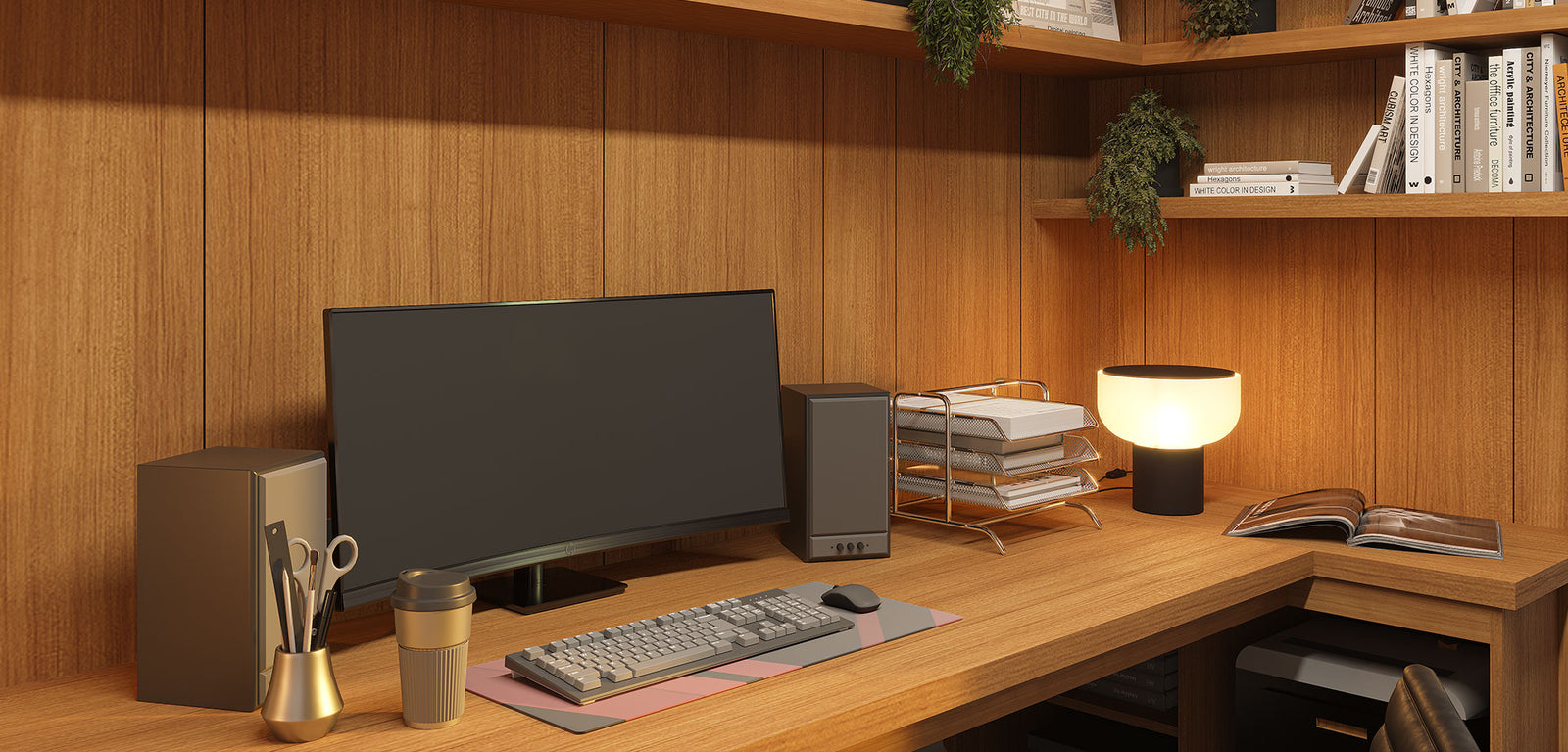 Bespoke Built-In Home Office Desk for Historic Terrace House