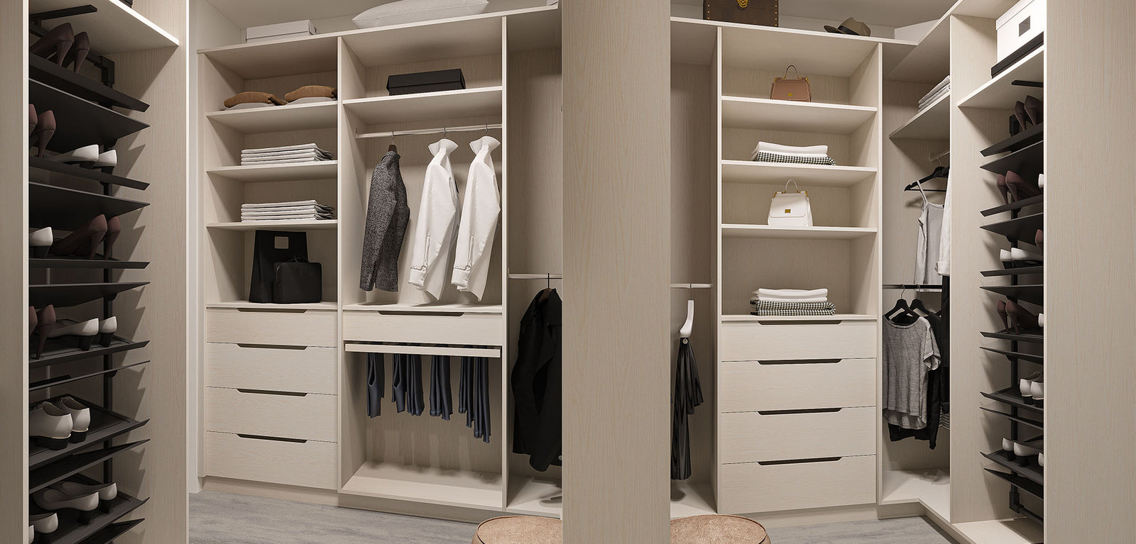 Bespoke Rotating Shoe Rack for Walk-In Robe