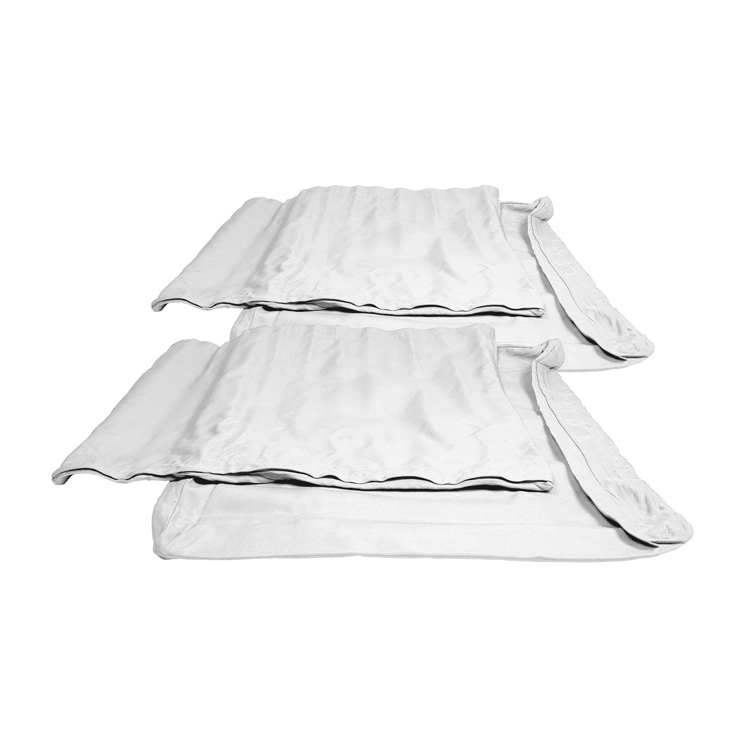 Abacus Alu Lounge Cushion Cover Replacement - Loveseat / Olefin White