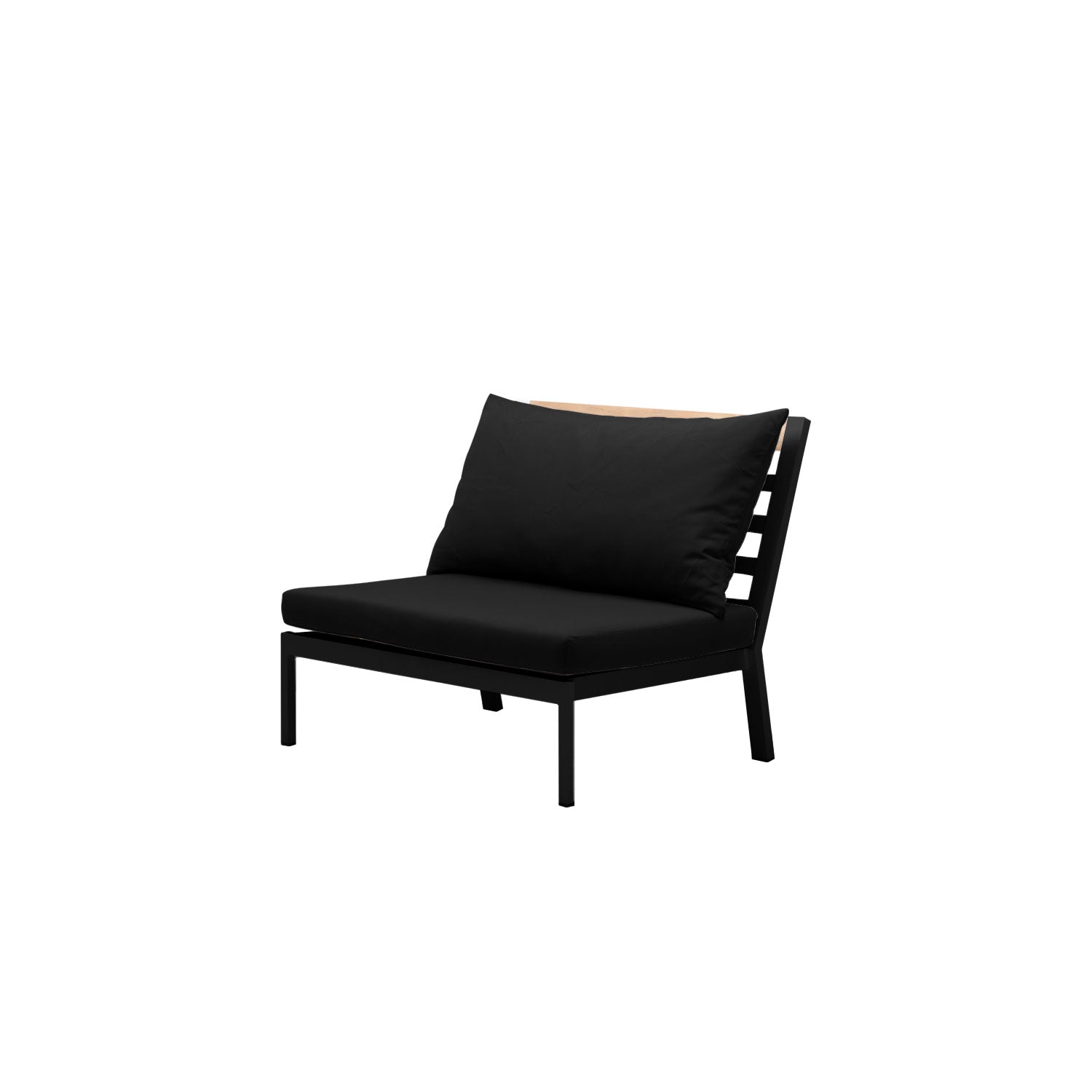 Abacus Alu Outdoor Midsection Black - Sunbrella Raven Black