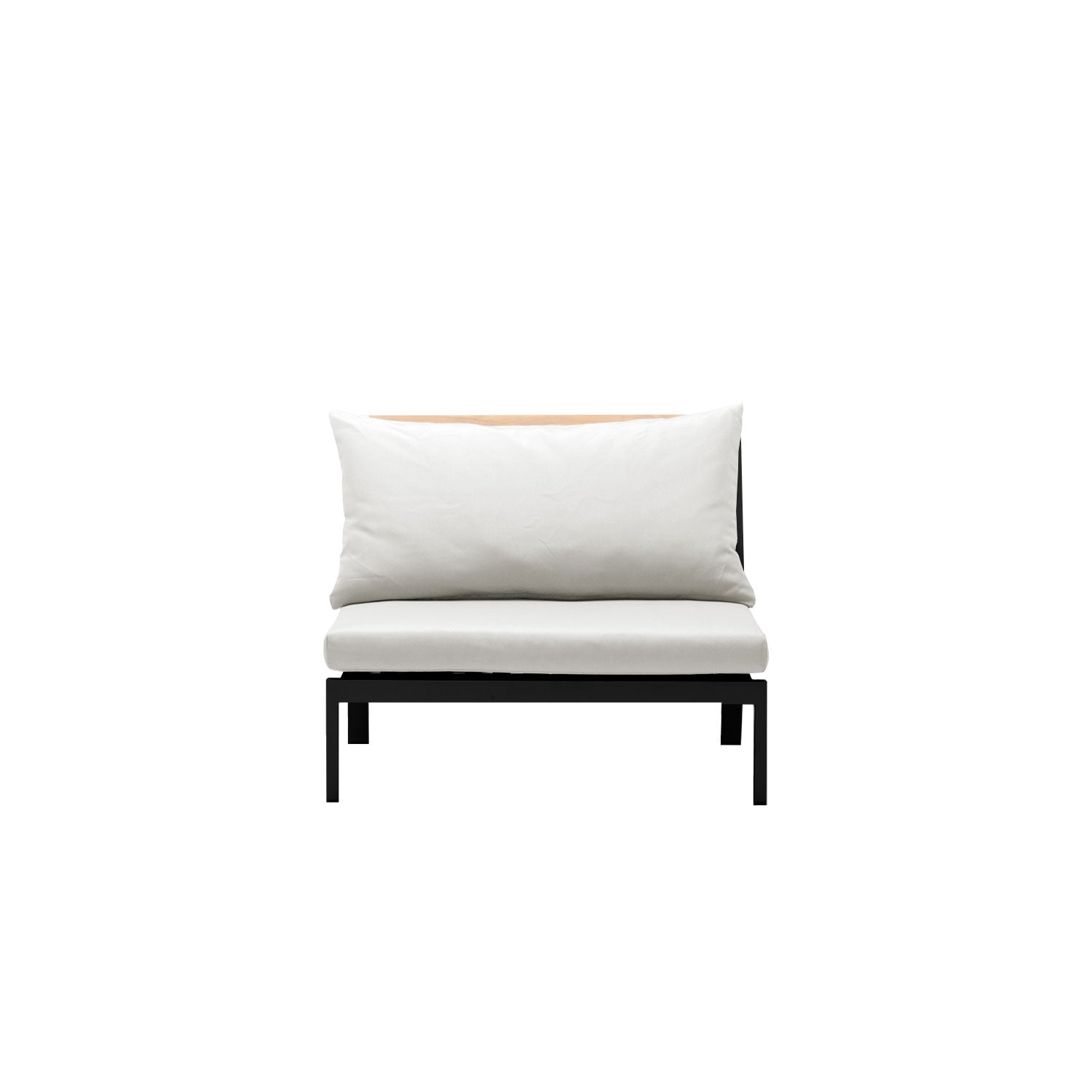 Abacus Alu Outdoor Midsection Black - Sunbrella White