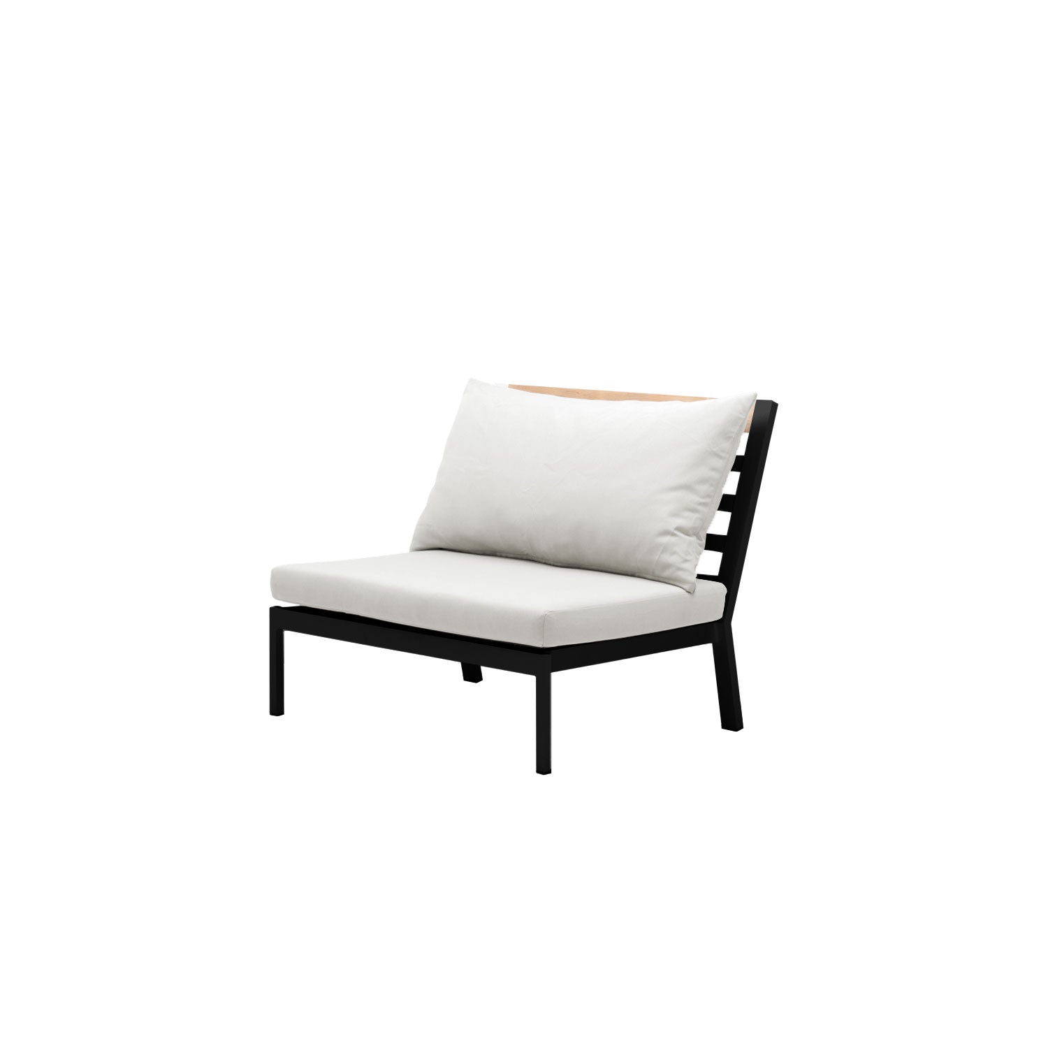 Abacus Alu Outdoor Midsection Black - Sunbrella White