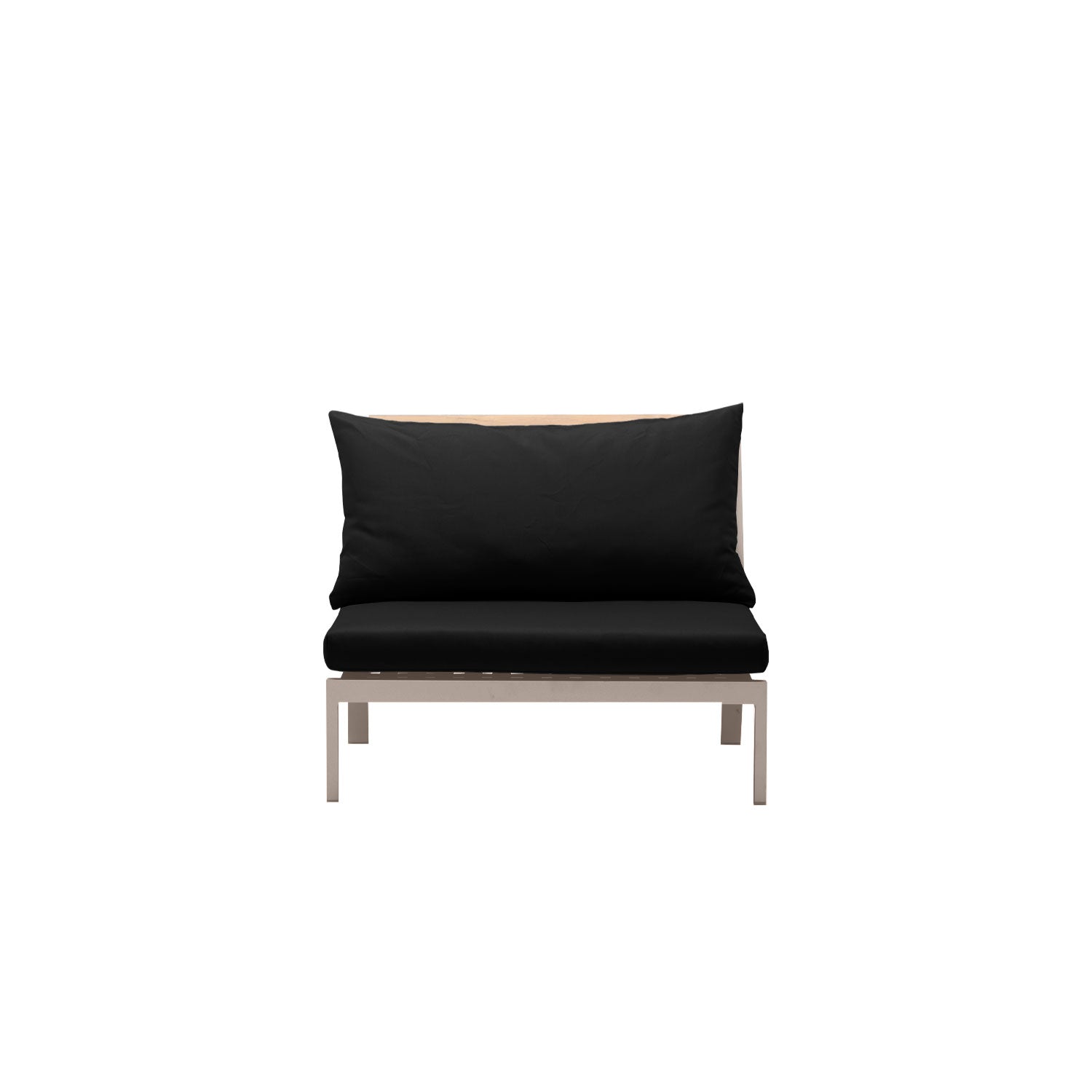 Abacus Alu Outdoor Midsection Taupe - Sunbrella Raven Black