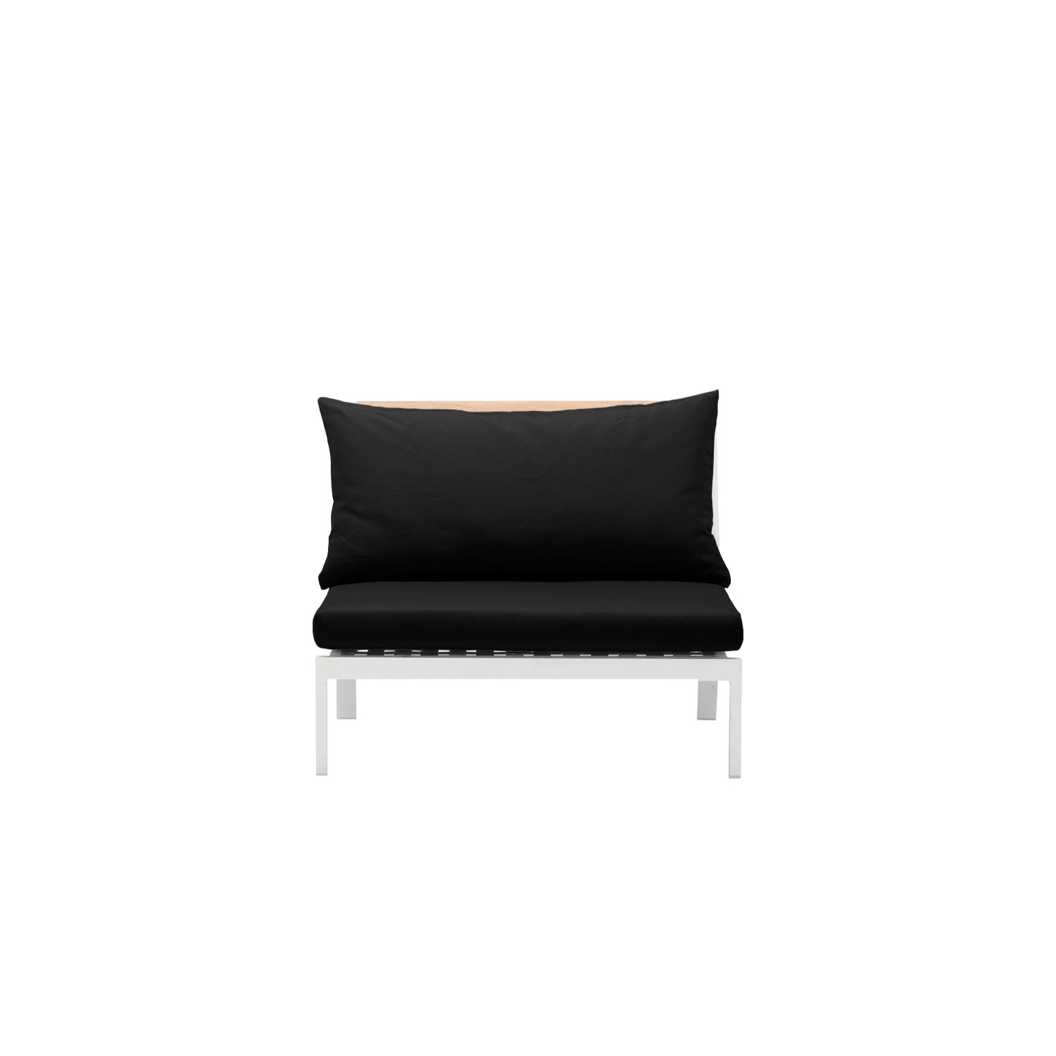 Abacus Alu Outdoor Midsection White - Sunbrella Raven Black