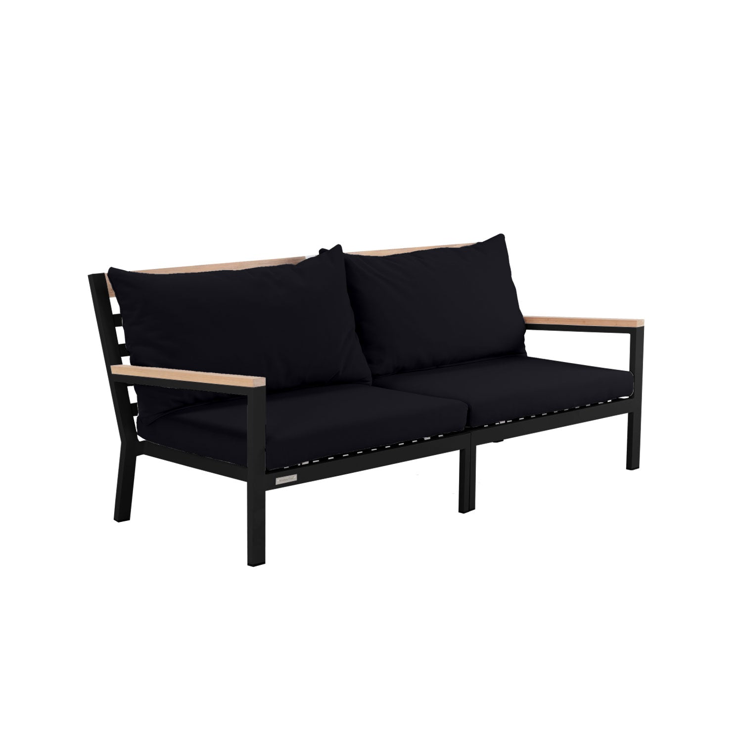Abacus Alu Sofa Black - L194 - 3 Seater / Olefin Black