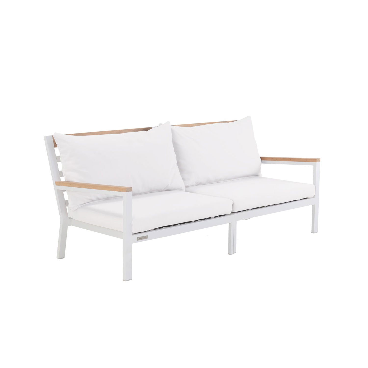 Abacus Alu Sofa White - L194 - 3 Seater / Olefin White