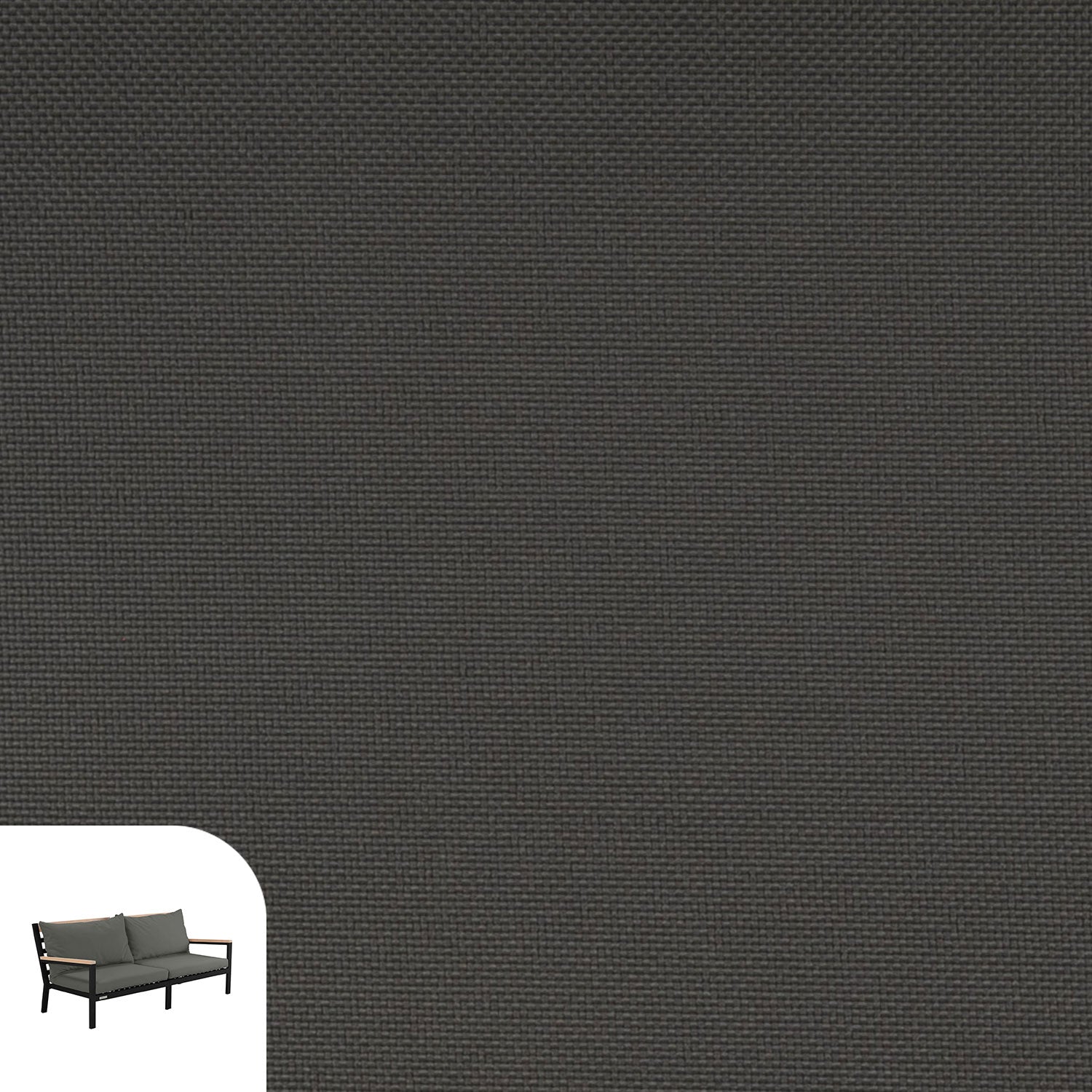 Abacus Alu Lounge Cushion Cover Replacement - Sofa / Olefin Charcoal