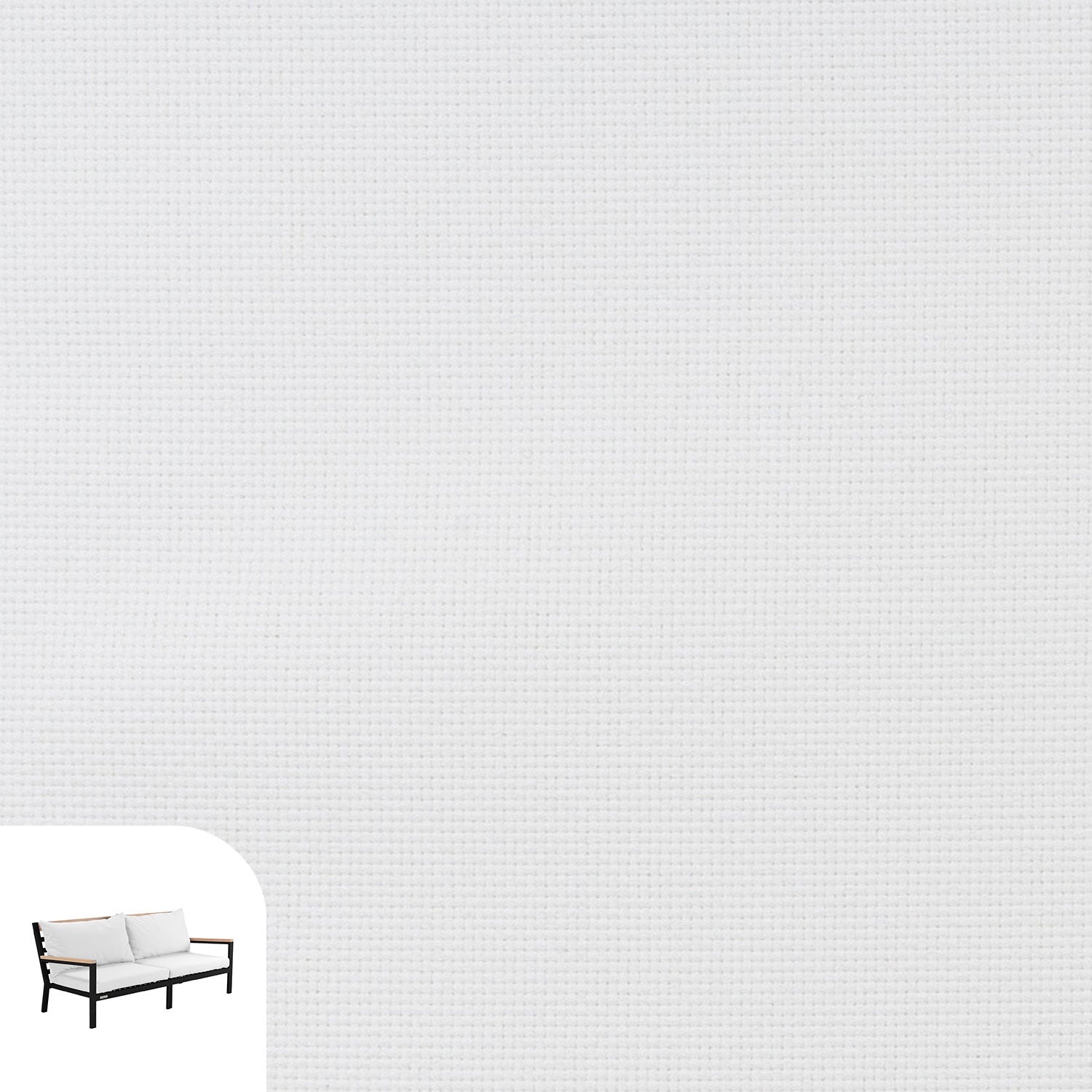 Abacus Alu Lounge Cushion Cover Replacement - Sofa / Olefin White