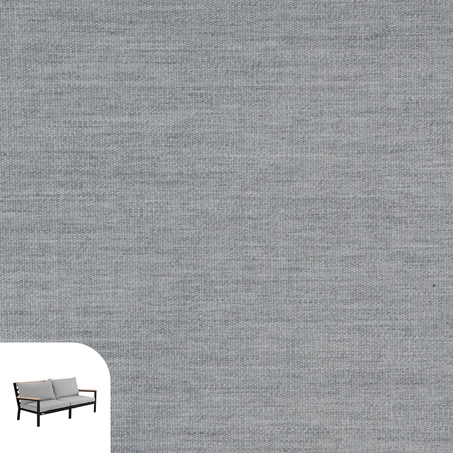 Abacus Alu Lounge Cushion Cover Replacement - Sofa / Sunbrella Granite Grey
