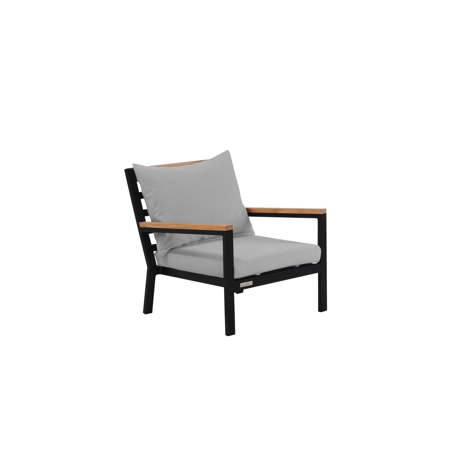 Abacus Alu Deep Seater Black - Olefin Grey