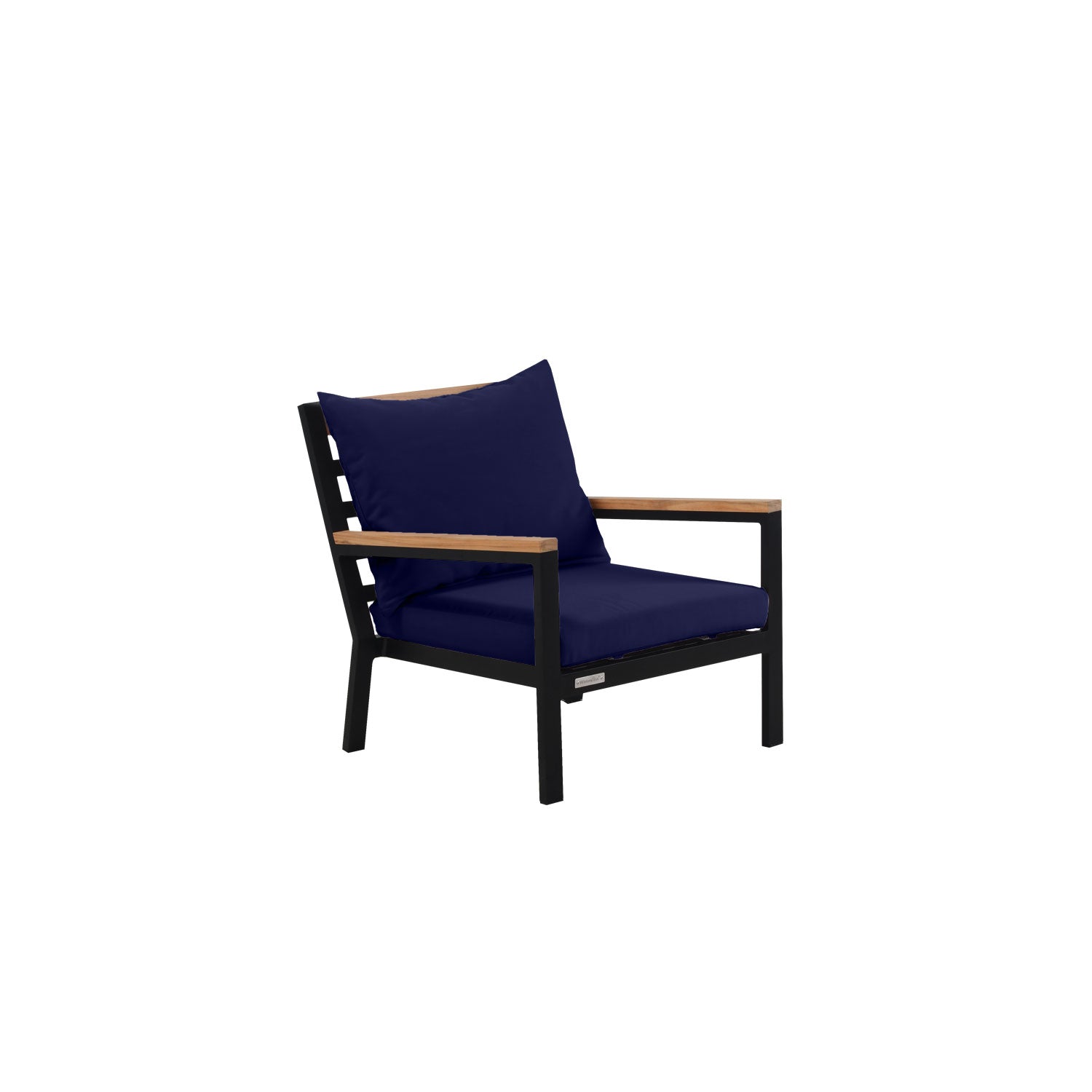 Abacus Alu Deep Seater Black - Olefin Navy