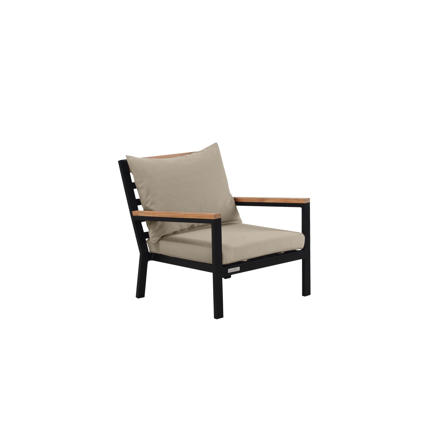 Abacus Alu Deep Seater Black - Olefin Taupe