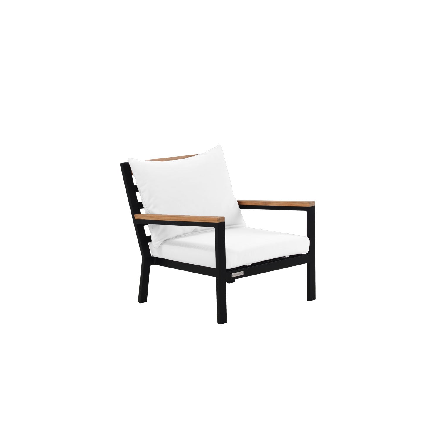 Abacus Alu Deep Seater Black - Olefin White