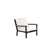 Abacus Alu Deep Seater Black - Olefin White