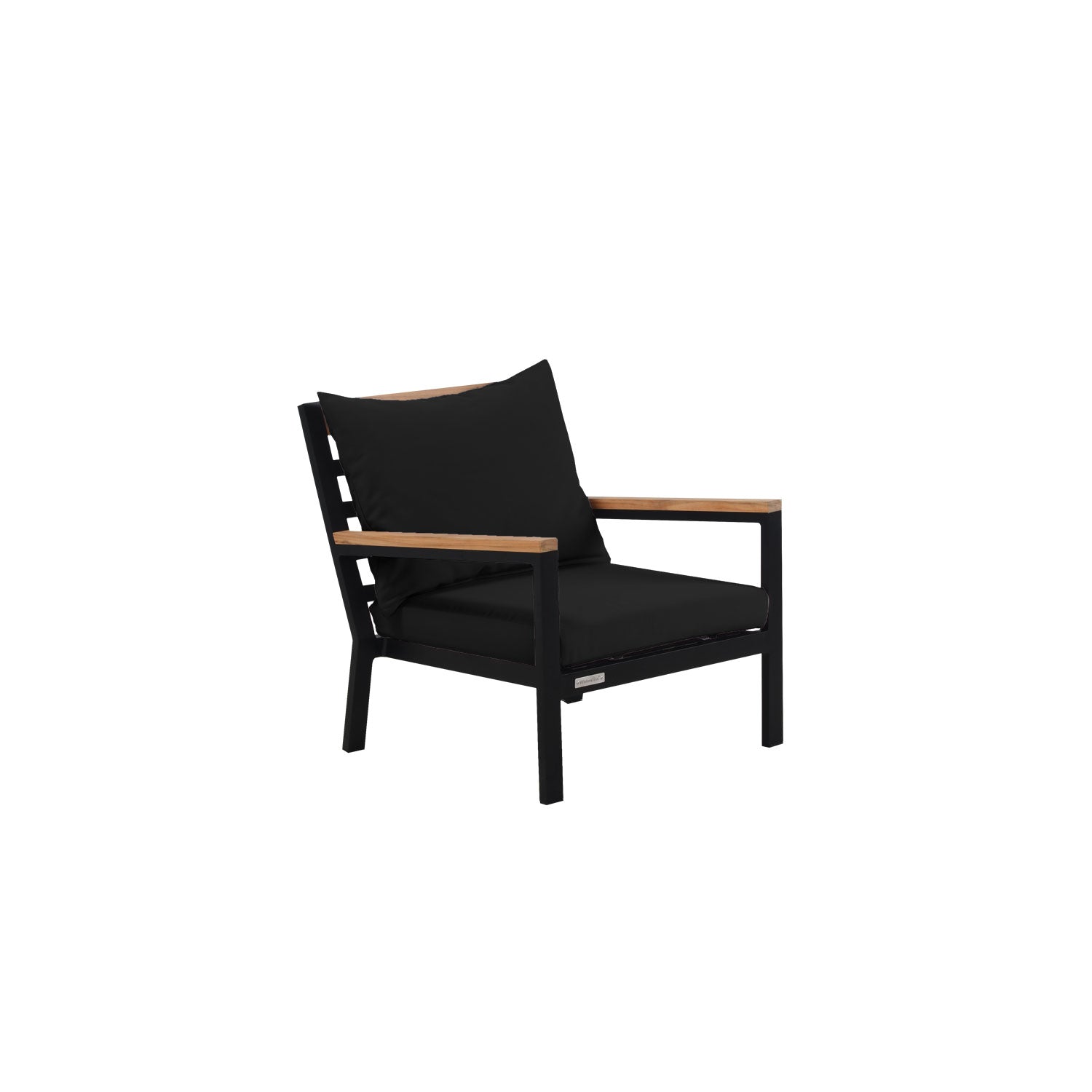 Abacus Alu Deep Seater Black - Sunbrella Raven Black