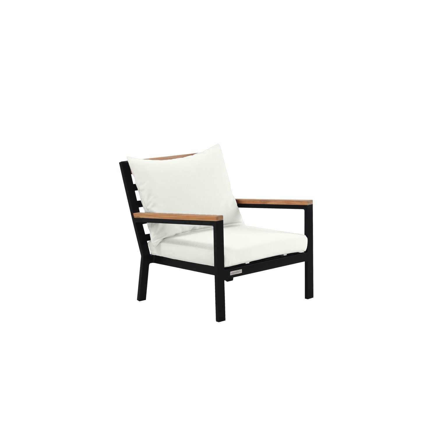 Abacus Alu Deep Seater Black - Sunbrella Stone