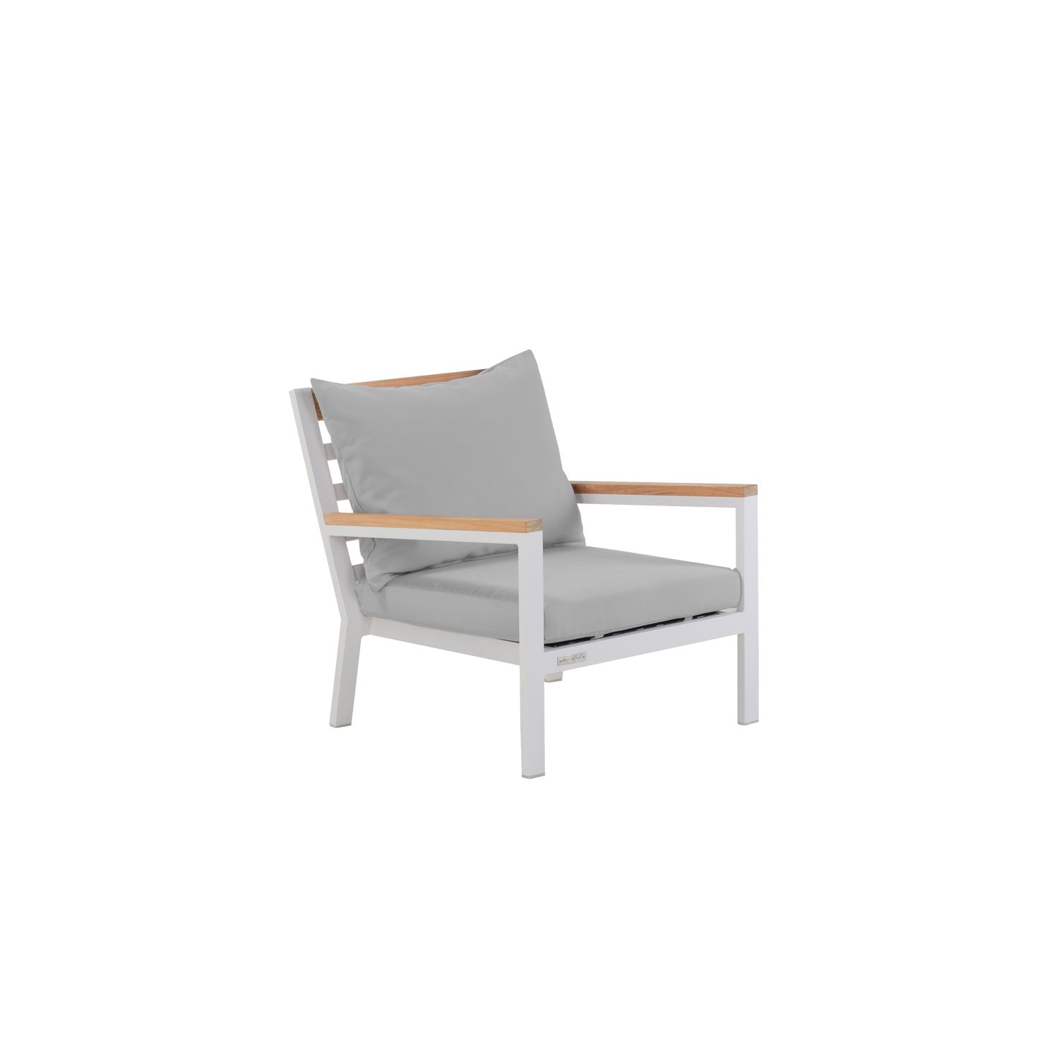 Abacus Alu Deep Seater White - Sunbrella Granite Grey