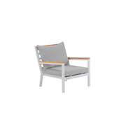 Abacus Alu Deep Seater White - Olefin Grey