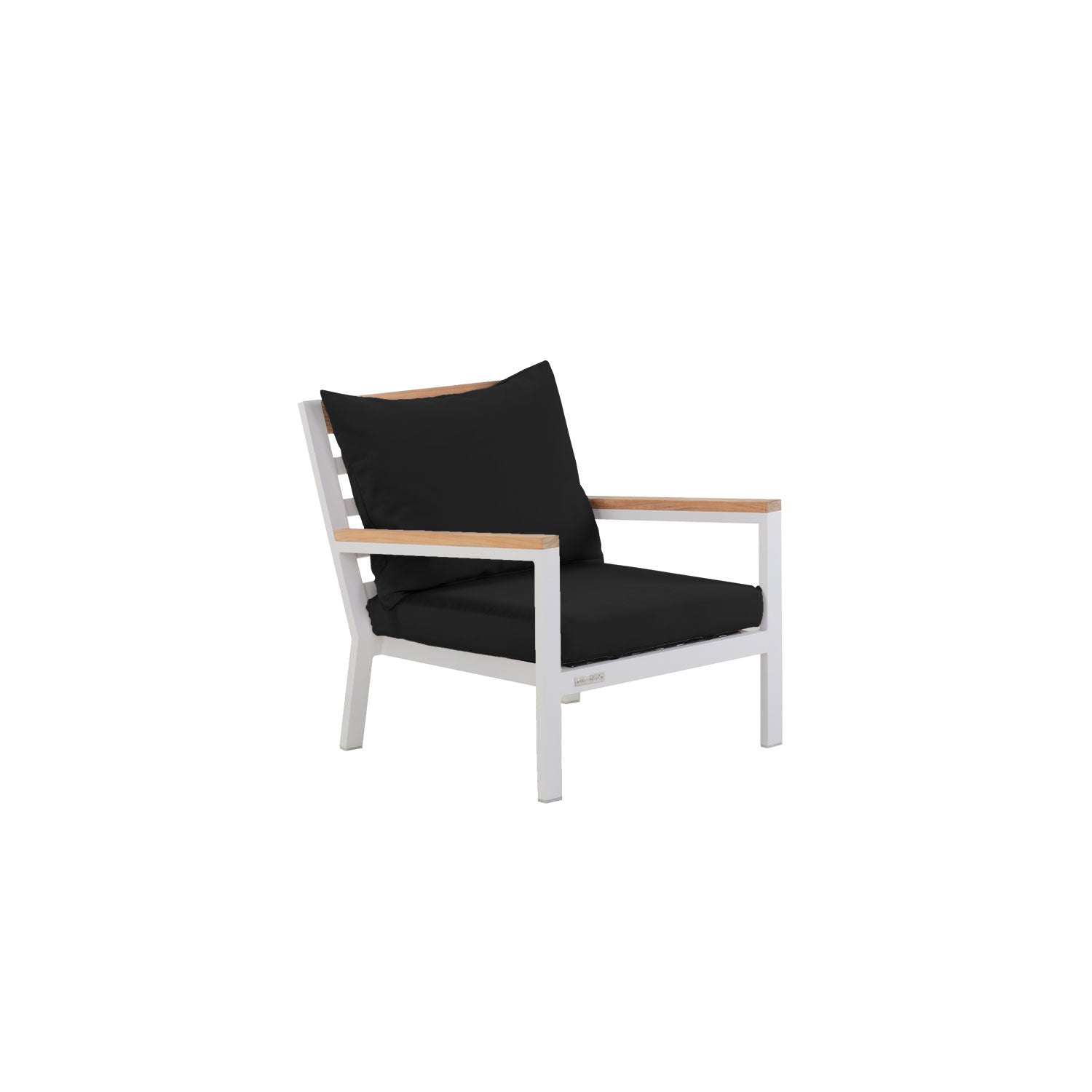 Abacus Alu Deep Seater White - Sunbrella Granite Grey