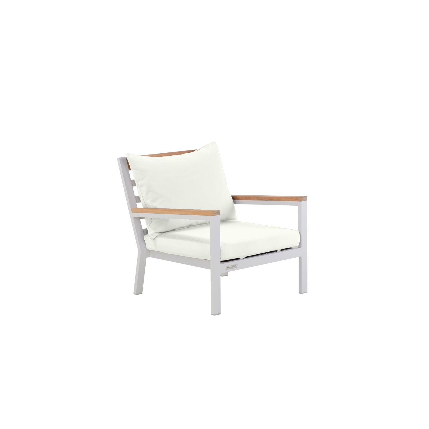 Abacus Alu Deep Seater White - Sunbrella Stone