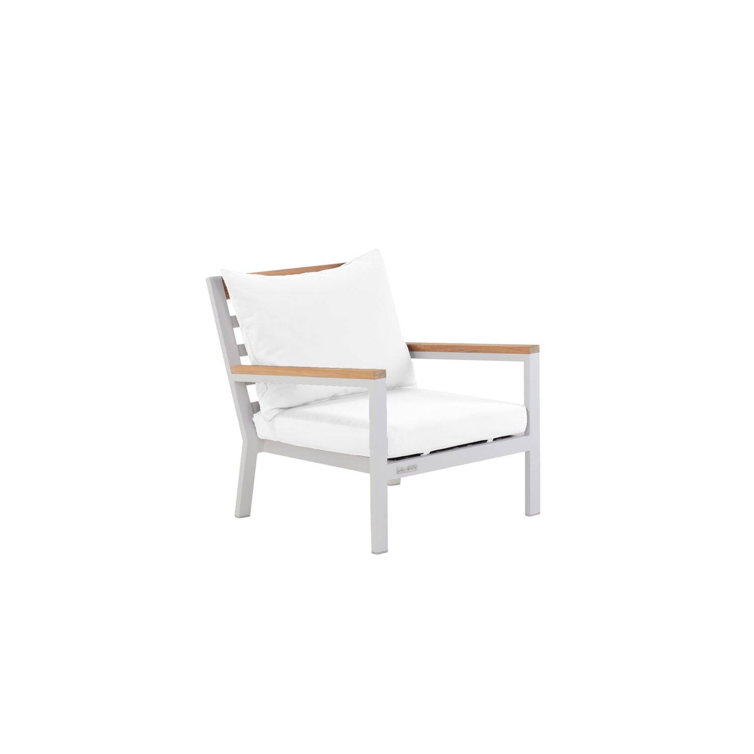 Abacus Alu Deep Seater White - Sunbrella Granite Grey
