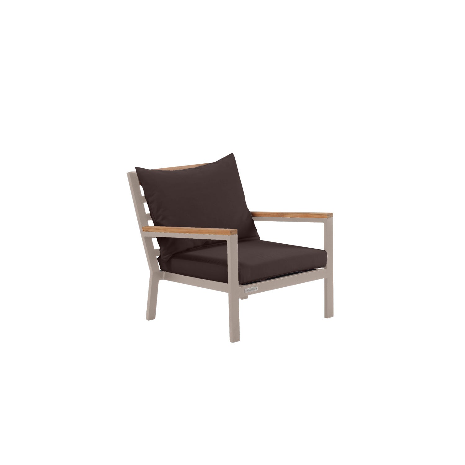 Abacus Alu Deep Seater Taupe - Sunbrella Granite Grey