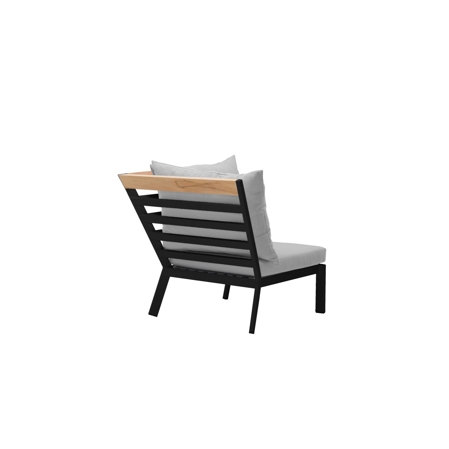 Abacus Alu Corner Black - Sunbrella Granite Grey
