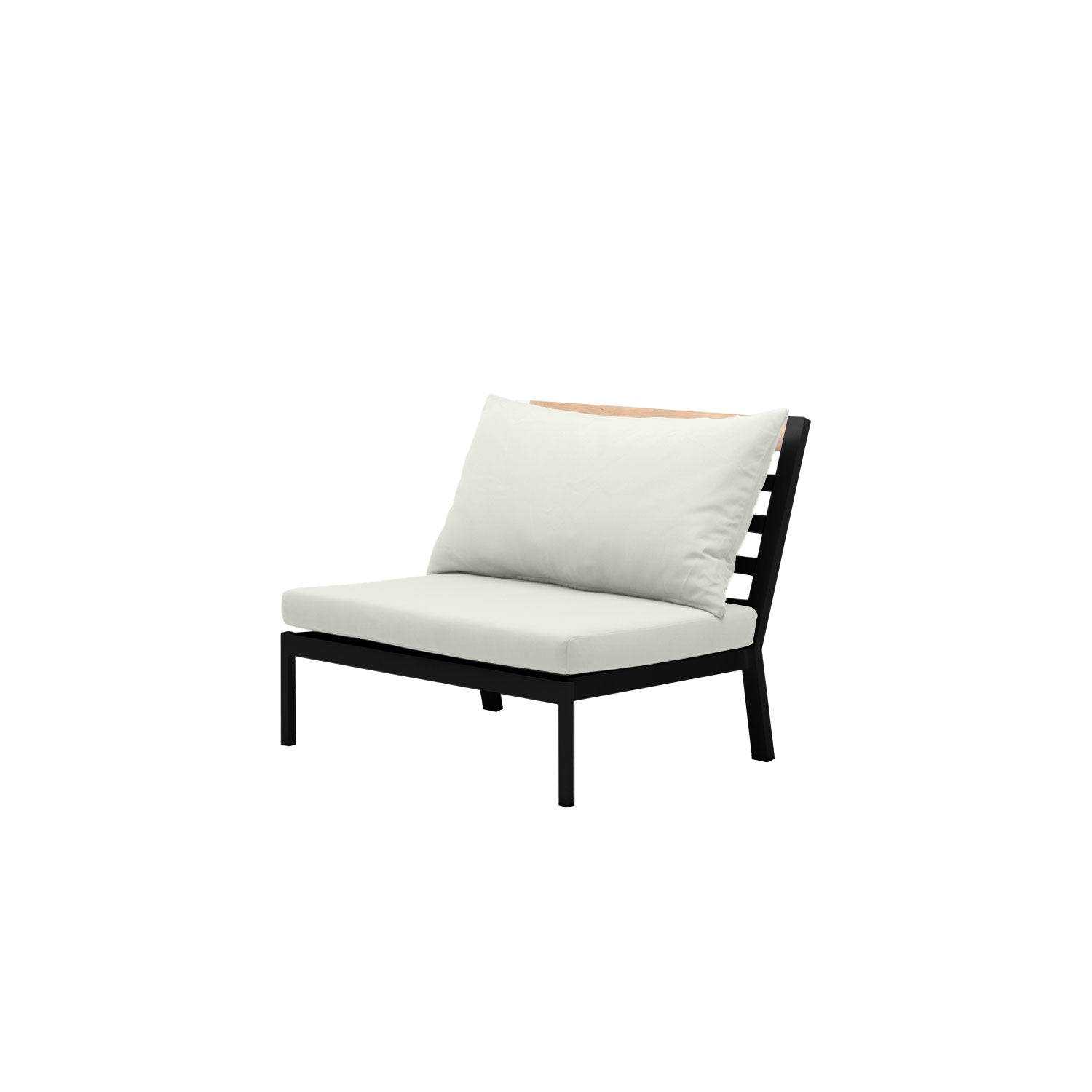 Abacus Alu Outdoor Midsection Black - Sunbrella Stone