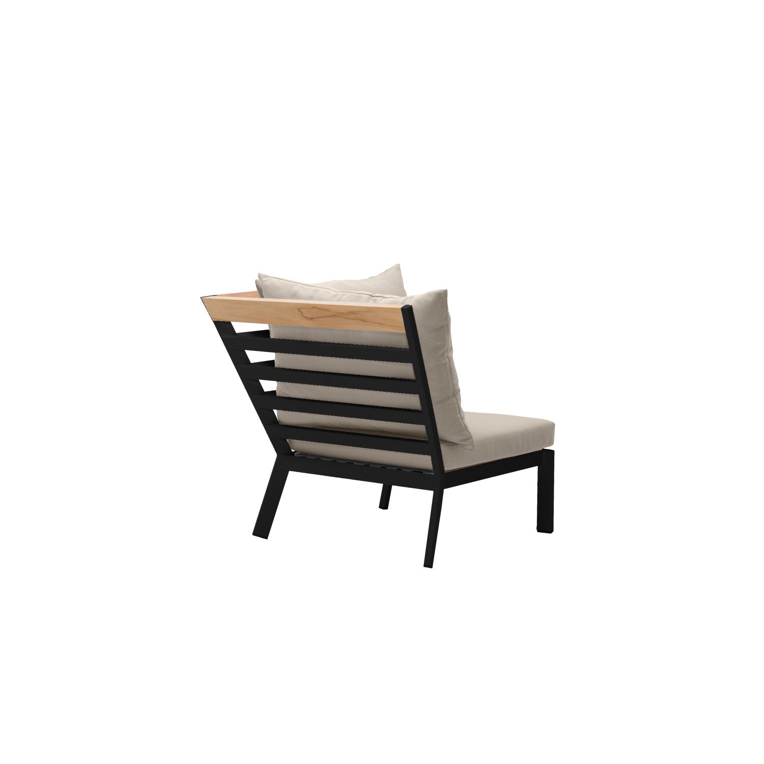 Abacus Alu Corner Black - Sunbrella Taupe